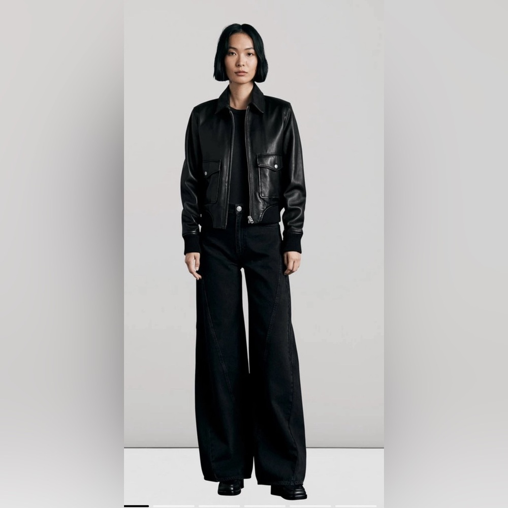 Rag and Bone Sofie Splice High-Rise Jean - Clean Highland Black size 24 - Picture 2 of 5